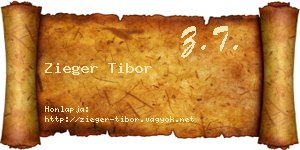 Zieger Tibor névjegykártya